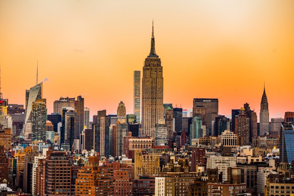 New York City skyline representing political shift impact on tech industry